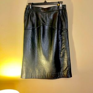 MAGLIA BLACK LEATHER SKIRT